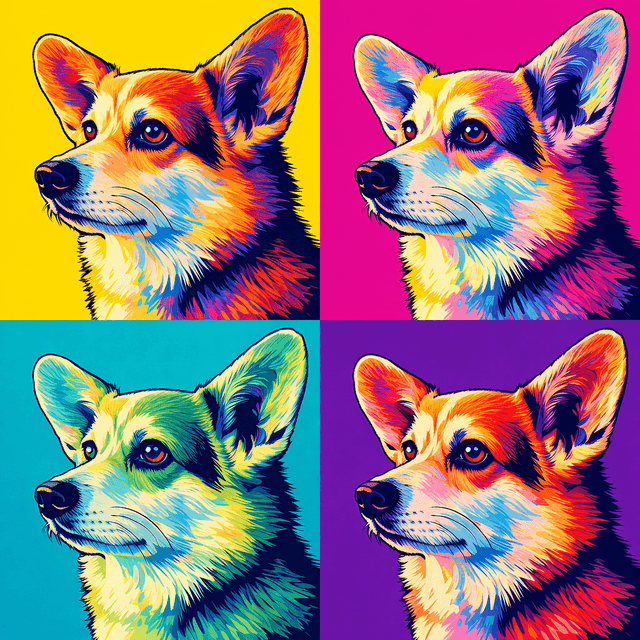 Pop Art Multi-Color Grid